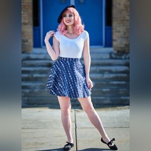 Retrolicious Let's Phase It Skater Skirt